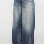 Vintage Blue Wide Leg Baggy Jeans for Ladies