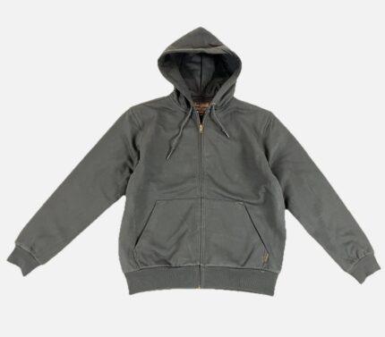 Men’s Grey Zipper Hoodie with Pockets